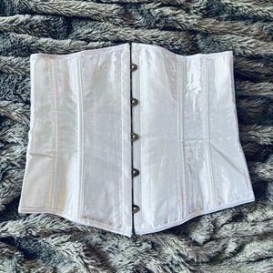 White Satin Corset Size M